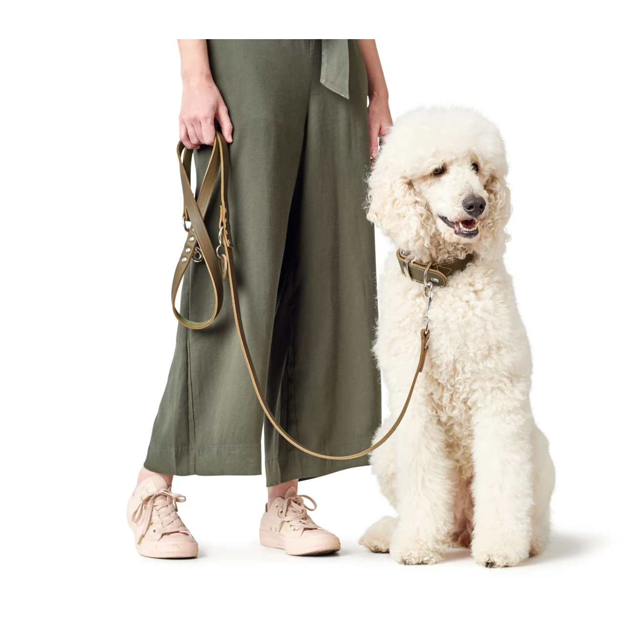 Hunter Aalborg Sport Oliven 47 hundehalsbånd - 37-43 cm